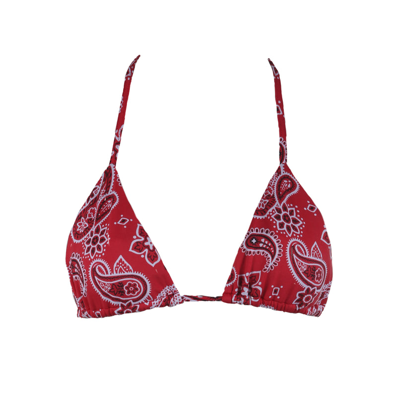 TOP TRIÁNGULO PAISLEY ROJO