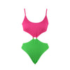 BODY ARGOLA TWISTER ROSA CON VERDE NEON