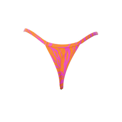 MINI TANGA CEBRA ROSA CON NARANJA