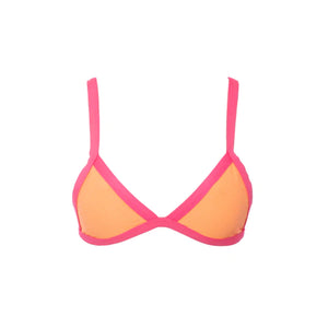 TOP FÍJO BICOLOR NARANJA CON ROSA