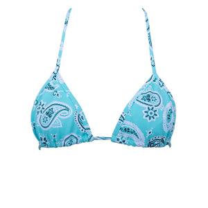 TOP TRIÁNGULO PAISLEY AZUL