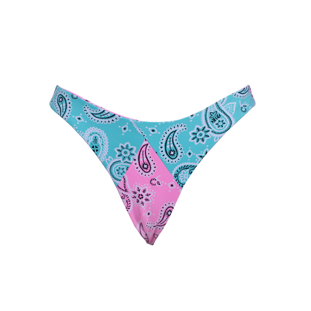 TANGA AVIADOR PAISLEY ROSA CON AZUL