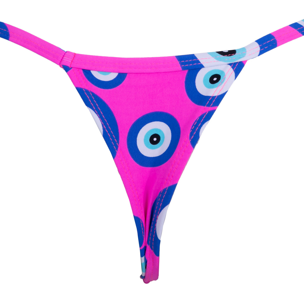 MINI TANGA OJOS ROSA NEON