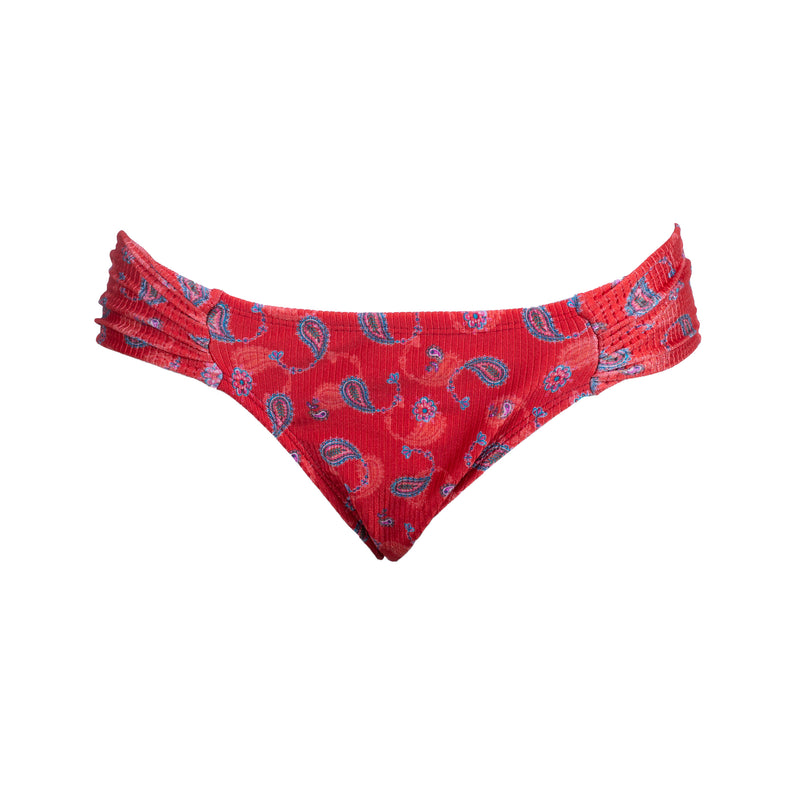 BRASILEÑA MARIPOSA TEXTURIZADO PAISLEY ROJO