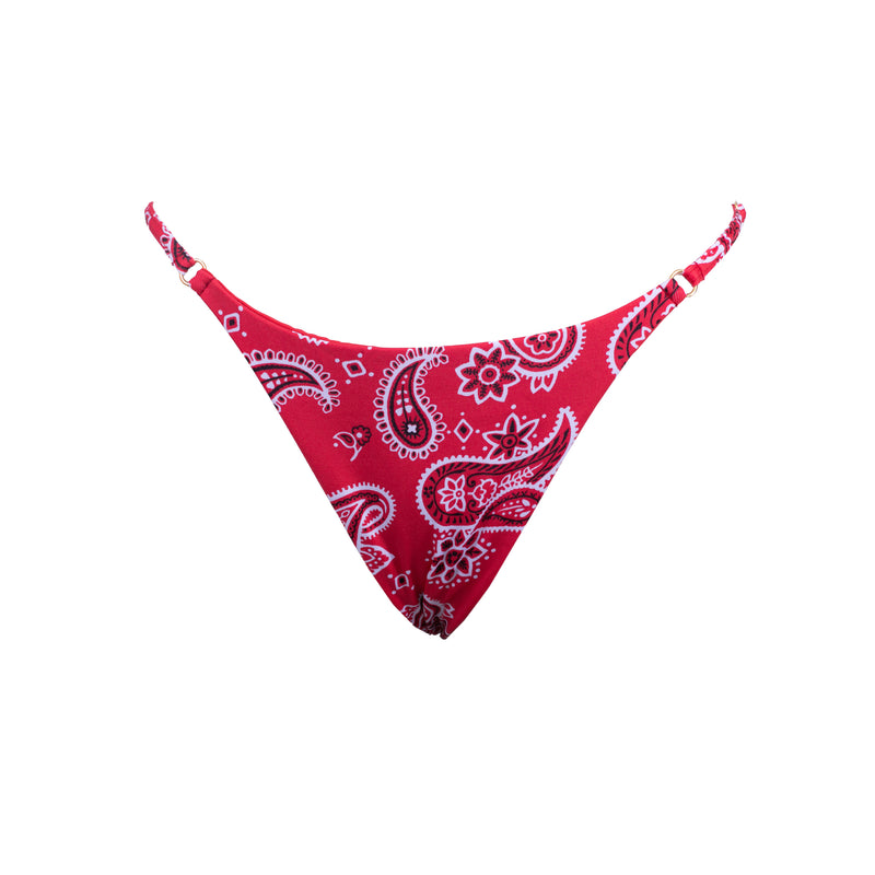 MINI TANGA REGULABLE PAISLEY ROJO