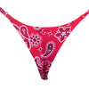 MINI TANGA REGULABLE PAISLEY ROJO