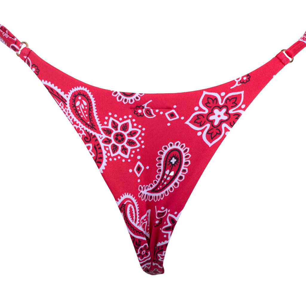 MINI TANGA REGULABLE PAISLEY ROJO