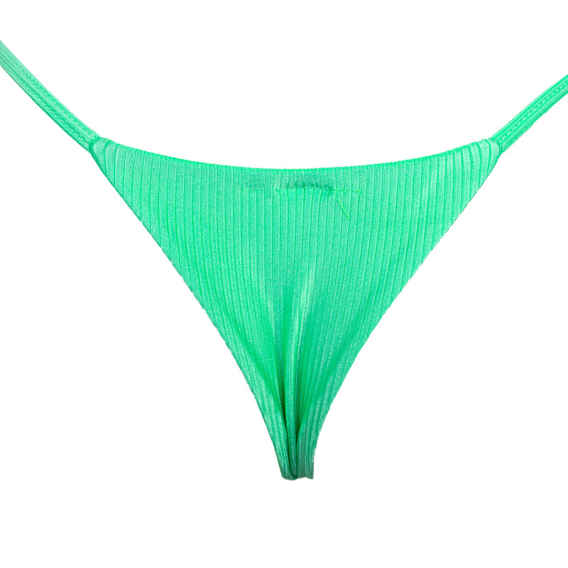 MINI TANGA REGULABLE TEXTURIZADO VERDE NEON