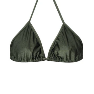 TOP TRIÁNGULO SHINE VERDE MILITAR
